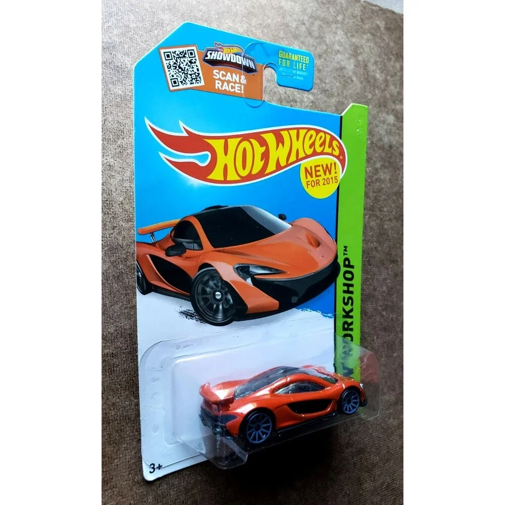 Hot Wheels McLAREN P1 Dark Orange #223 HW WORSHOP 2015 GARAGE SERIES Grey 10-SP